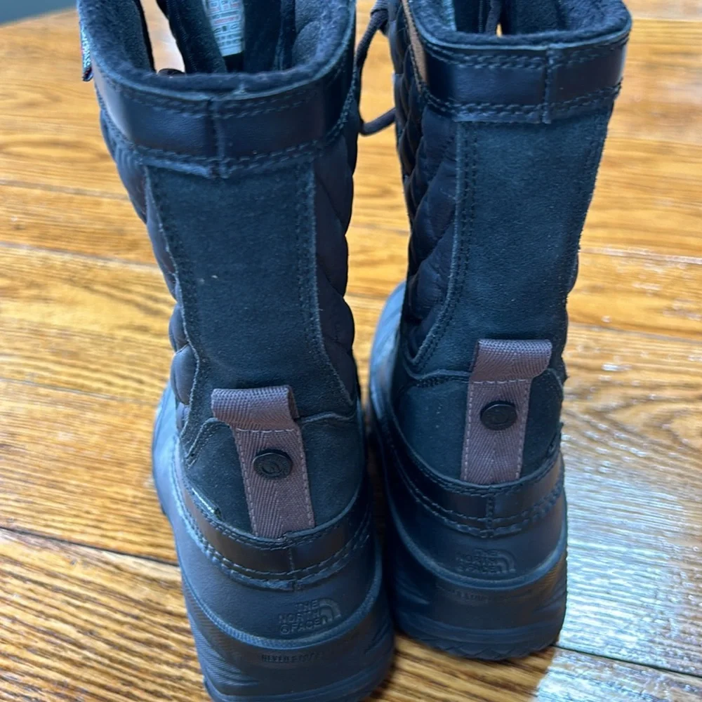 The North Face Thermoball Waterproof girls winter boots.  Black. Size 2.